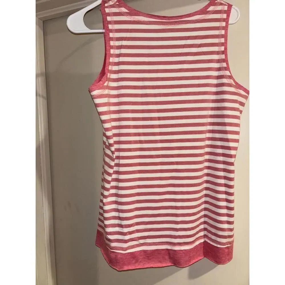 🌸 NWT LOCUBE Striped Tank Top – Pink & White 🌸 - Picture 3 of 4